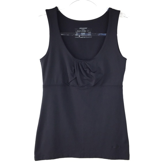 Patagonia Tops - Patagonia Black Stretchy Pleated Tank Top XS